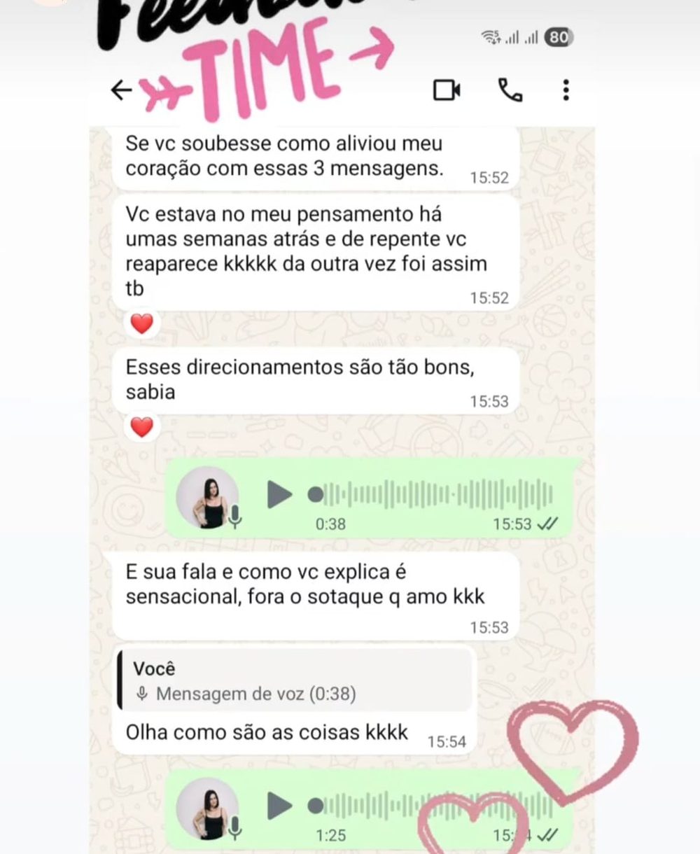 Depoimento de cliente sobre o atendimento da Mila